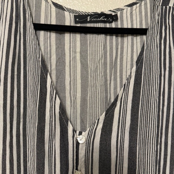 Neesha Striped Sleeveless Jumpsuit – Size L - Picture 5 of 5